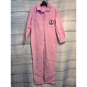 Ascot & Hart Vintage Pink Jumpsuit With Peace Sign Size S